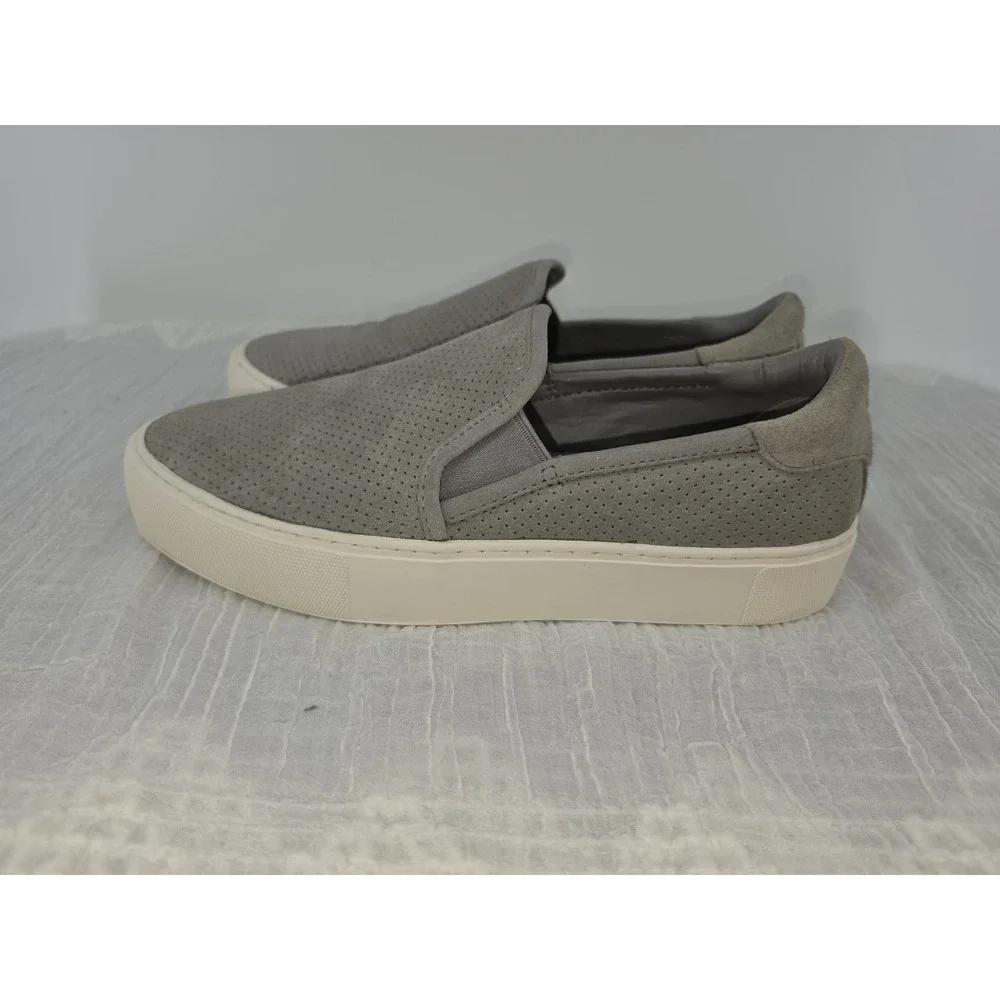 Women's UGG Abies Gray Suede Slip-On Sneakers Size 8 EU 39 Comfort Shoes Flats
